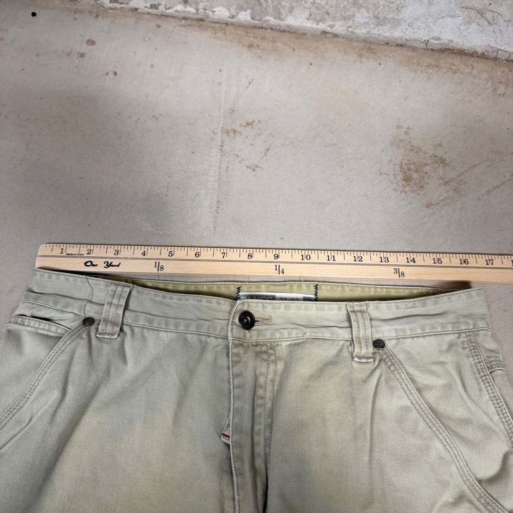 Plugg Co Mens Carpenter Pants 32x30 Tan Khaki Wide Leg Workwear‎ Cotton Vintage - Picture 6 of 8